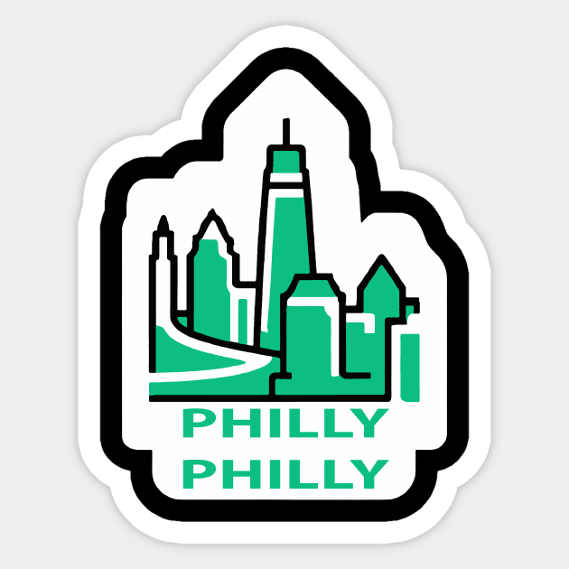 Philly Philly Skyline Sticker by Philly Drinkers